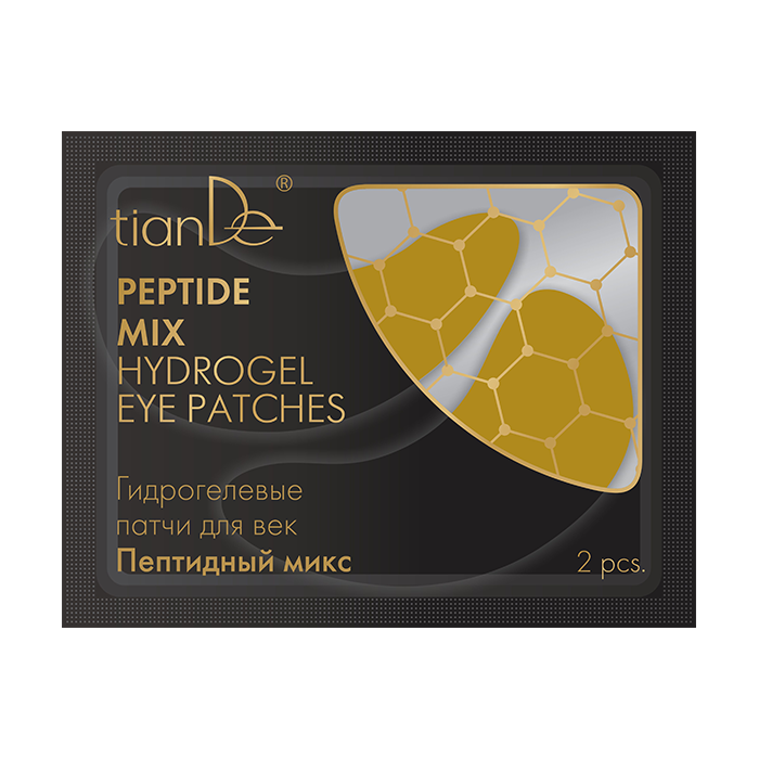 Tiande Hydrogelové polštářky na oční víčka „Mix peptidů” 2 ks v balení 1 ks