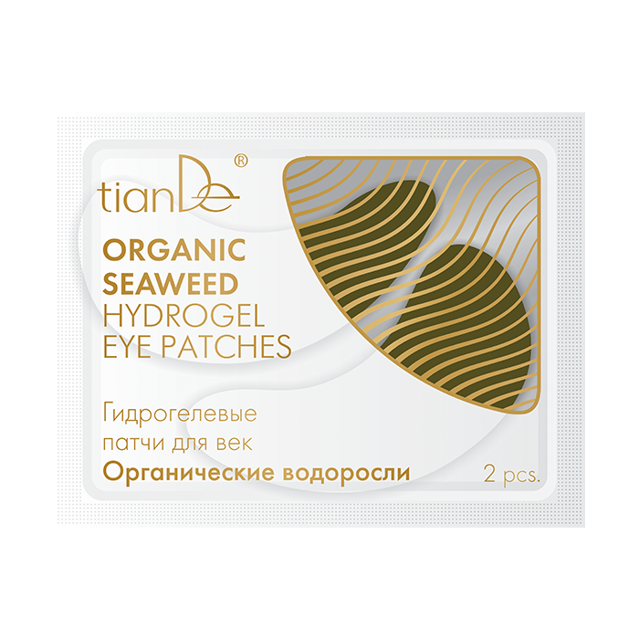 Tiande Hydrogelové polštářky na oční víčka „Organické vodní řasy” 2 ks v balení 1 ks